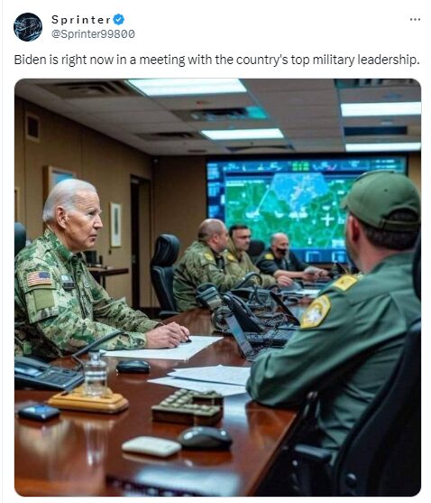 AIによる偽造: バイデン大統領の軍服姿の画像が拡散